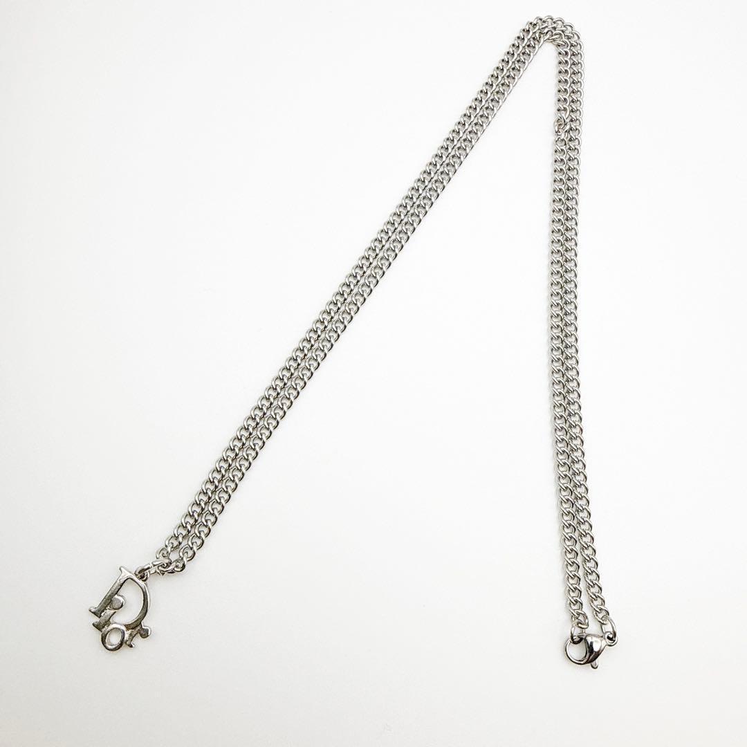 3004 極美品✨　Dior　ネックレス　CD ロゴ　希少　シルバー