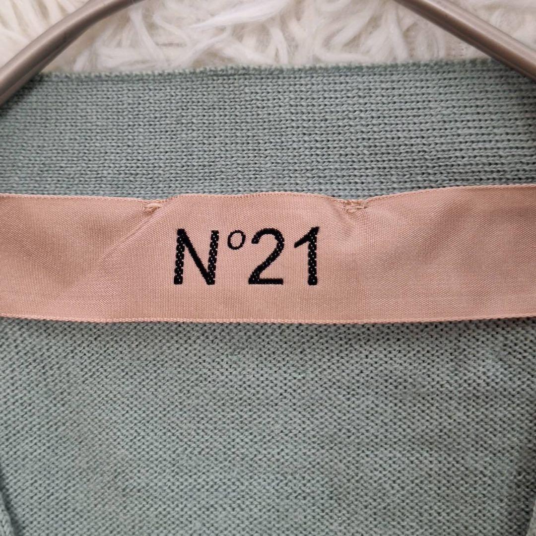 美品✨N°21 ヌメロヴェントゥーノ ビジューカーディガン ウール Vネック
