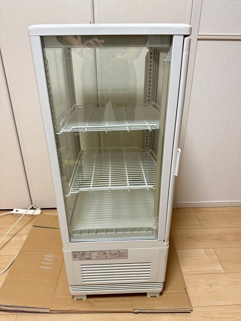 レマコム 4面ガラス 冷蔵ショーケース LEDライト内臓 rcs-4g84s