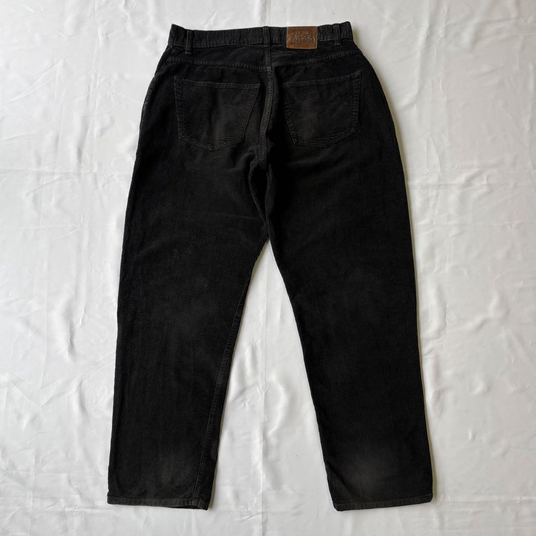 90’s USA製 OLD STUSSY ブラック コーデュロイ パンツ 36