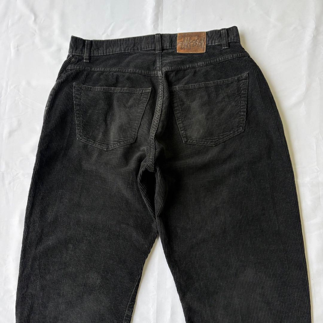 90’s USA製 OLD STUSSY ブラック コーデュロイ パンツ 36