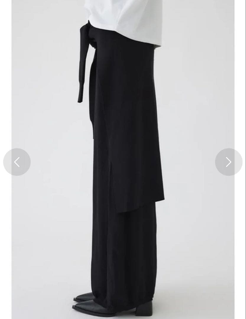 【RIM.ARK】Knit wrapped SK （BLK）