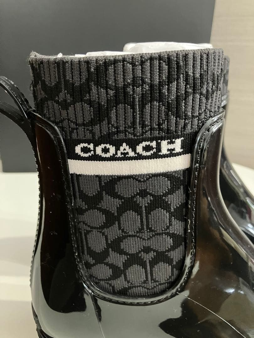 はるりんりんCOACH ブラック レインブーツ