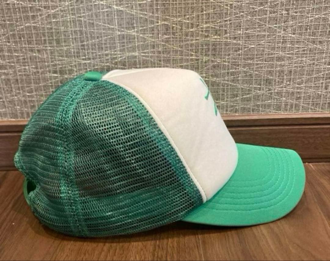 ステューシー　old stussy ベースボールキャップ ホワイト/グリーン
