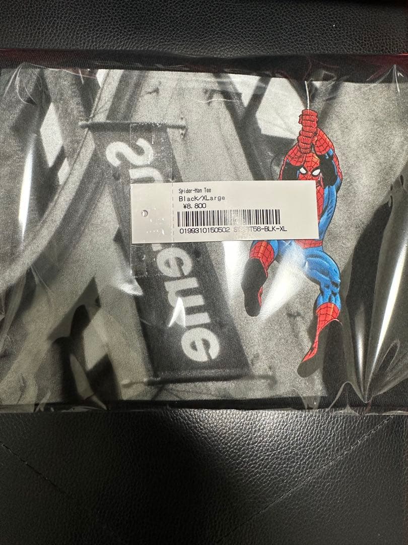 Supreme Spider-Man Tee Black XL スパイダーマン