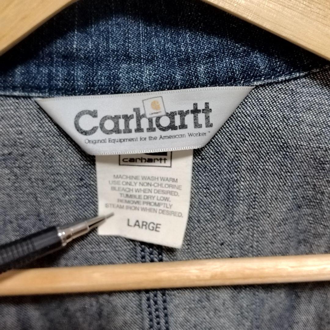 カーハート L　カバーオール　デニム　インディゴ