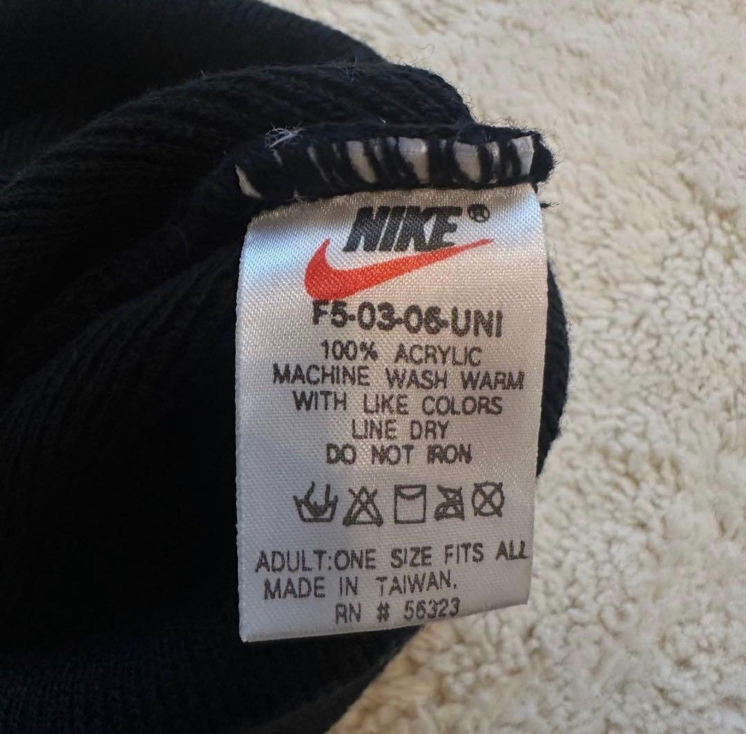 【希少】 90’s NIKE ナイキ ビッグスウッシュ ビーニー ブラック