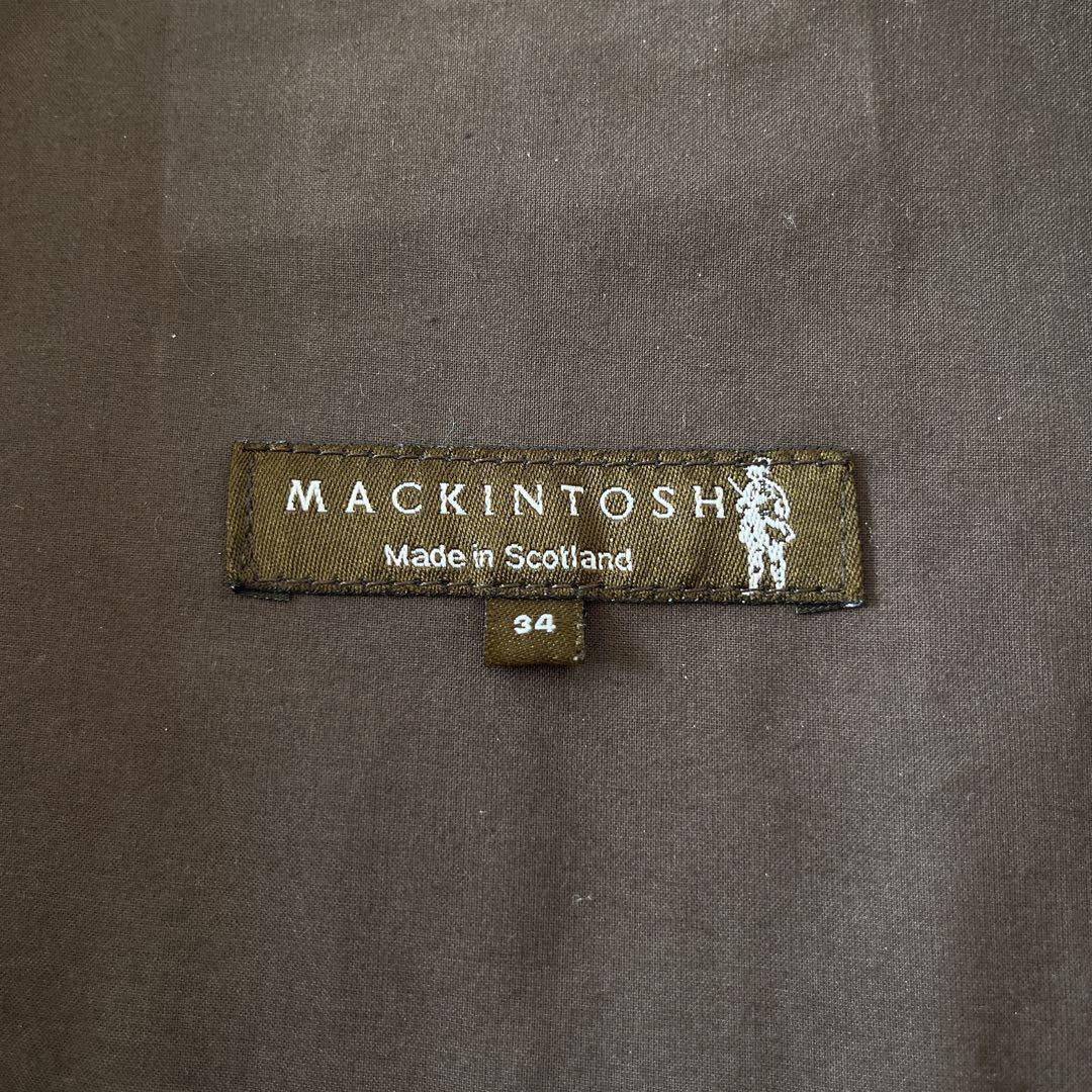 英国製　Mackintosh ゴム引きコート　ブラウン　フード　ヴィンテージ