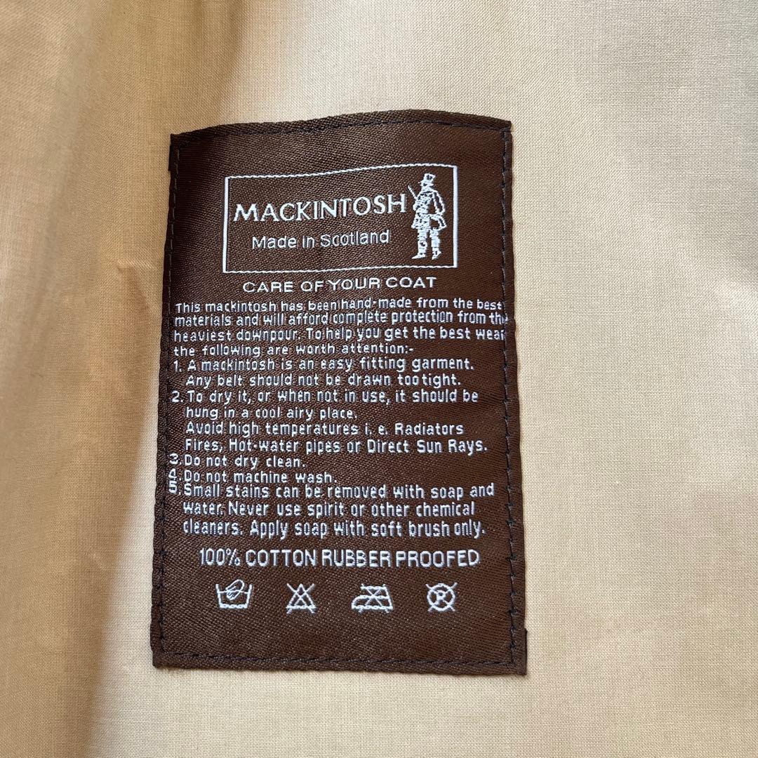 英国製　Mackintosh ゴム引きコート　ブラウン　フード　ヴィンテージ