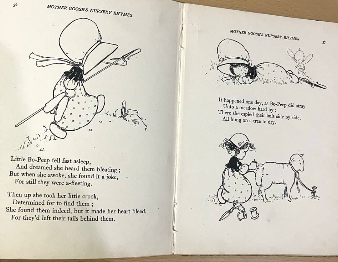 No.453希少 アンティーク 古書 洋書 絵本 児童書 イギリス 童謡集