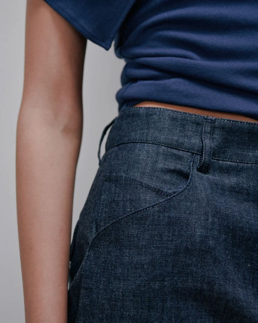 パンツ enof denim wide work pants indigo size2