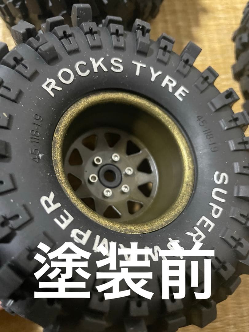 アキシャル　トラクサスREDSPIDER 1/10タイヤ 1.9インチホイール