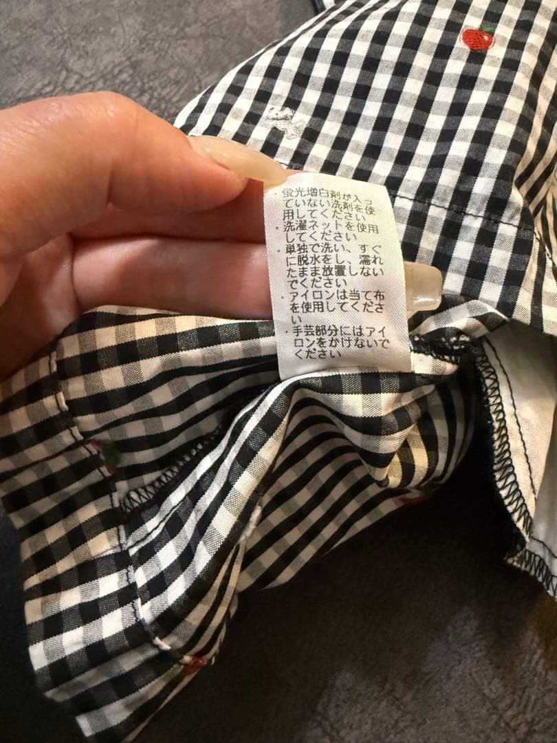 【最終お値下げ☆着用1回♡美品】ファミリア　チェックワンピース　90㎝
