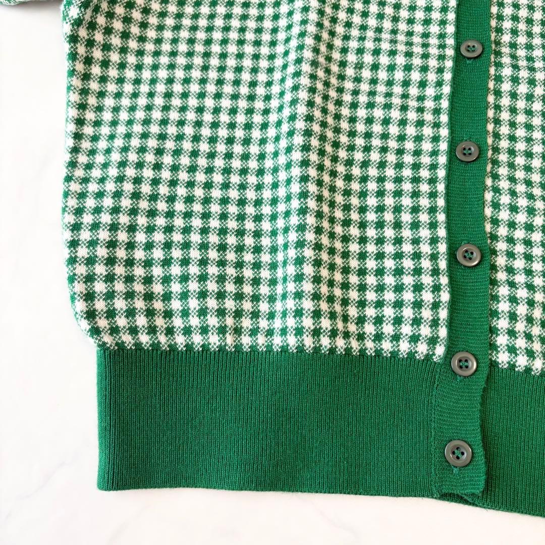 CABaN キャバン カーディガン コットンカシミヤ ギンガム チェック 極美品