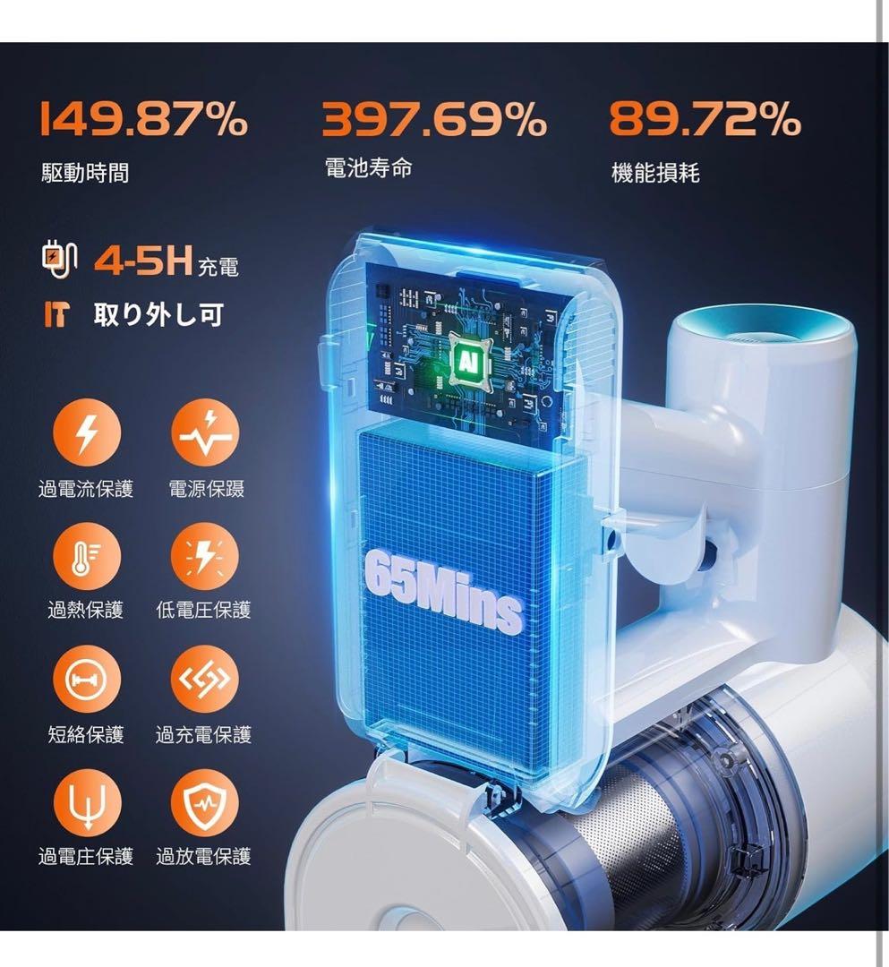 掃除機 コードレス【 90Kpa真の強力吸引力プラス！ 2026業界初AI