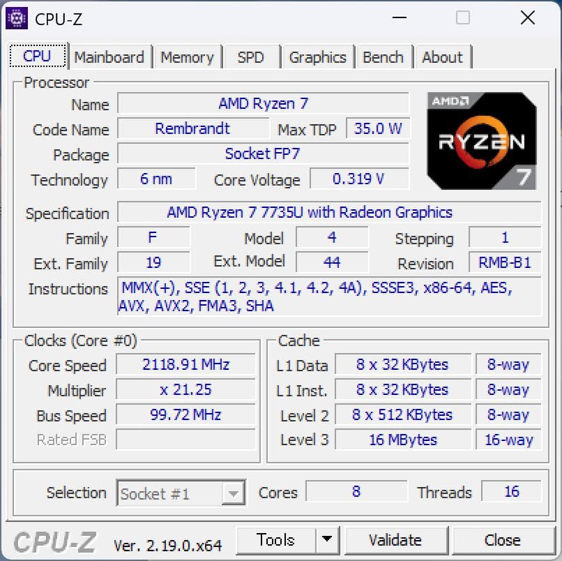 Ryzen7 7735U ミニPC(32GB,1TB) Beelink EQR7