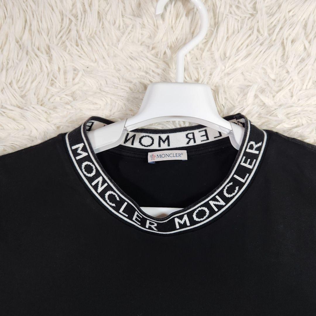 希少サイズ MONCLER ネックロゴ　半袖Tシャツ　ブラック　黒　2XLサイズ