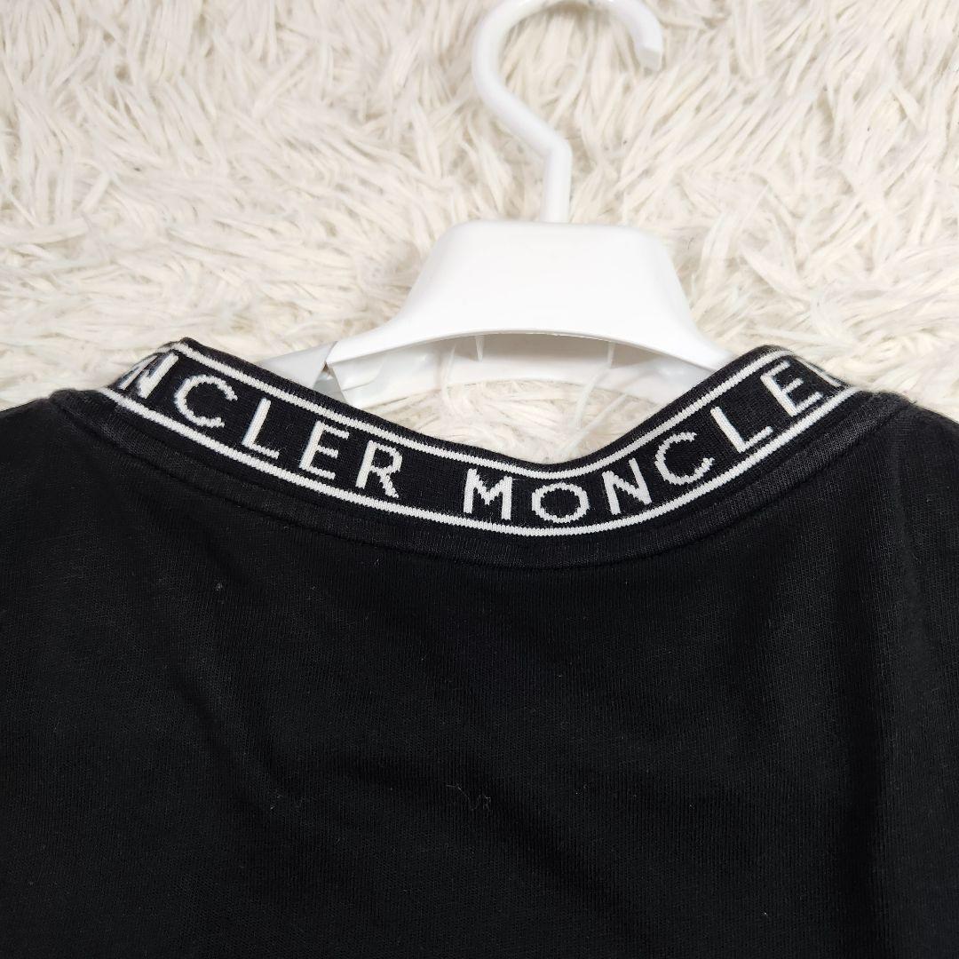 希少サイズ MONCLER ネックロゴ　半袖Tシャツ　ブラック　黒　2XLサイズ