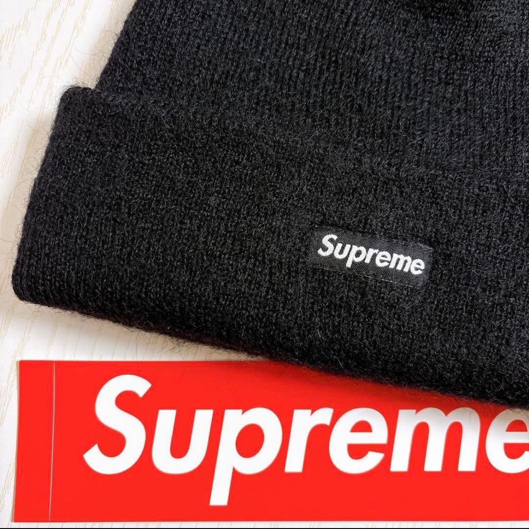 Supreme シュプリーム モヘア　ニット帽　ビーニー　ブラック　黒