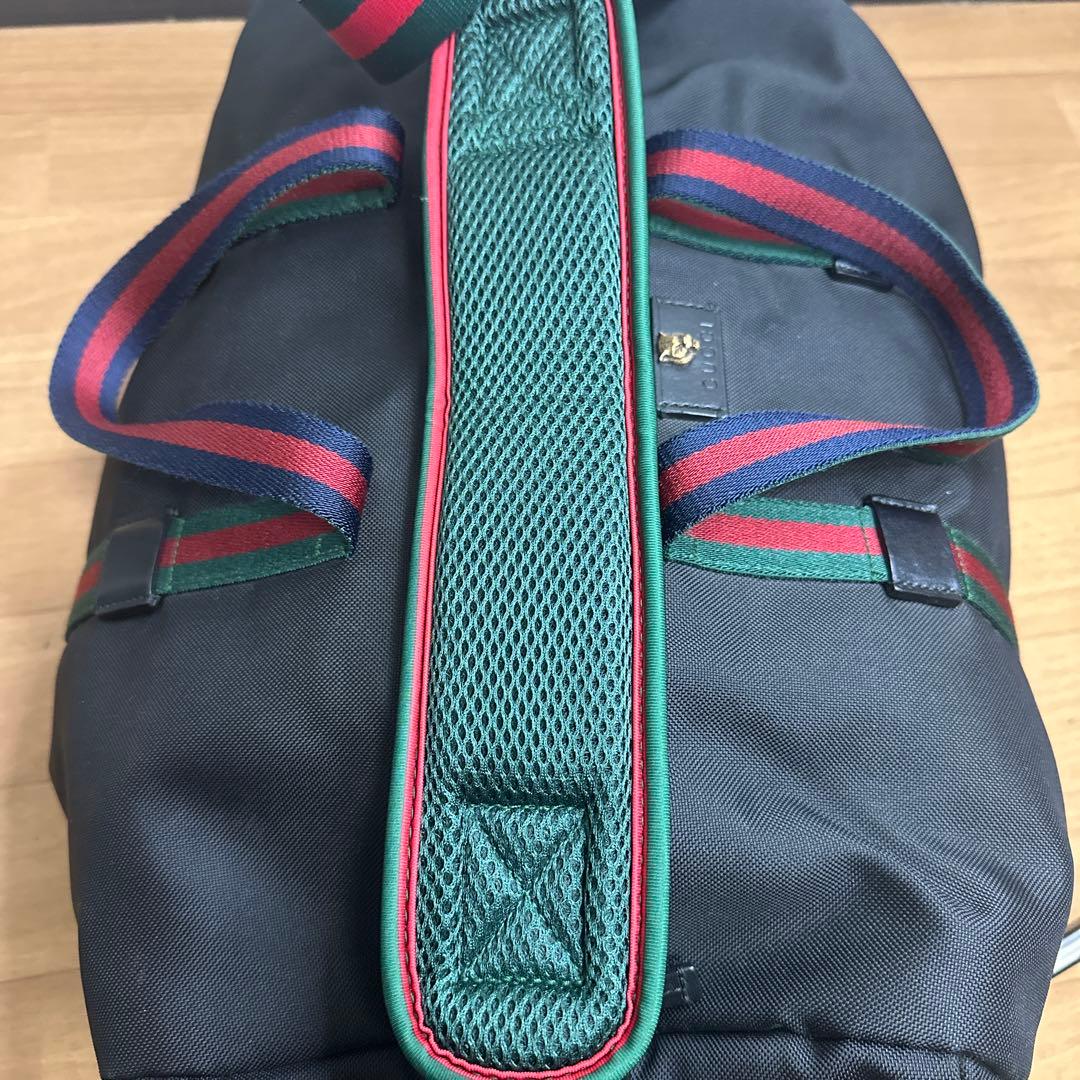 GUCCI テクノキャンバス　ダッフルバック　ボストンバック　シェリーライン　黒