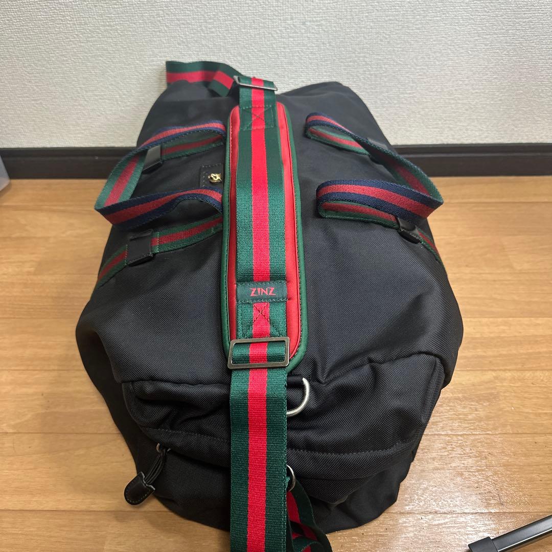 GUCCI テクノキャンバス　ダッフルバック　ボストンバック　シェリーライン　黒