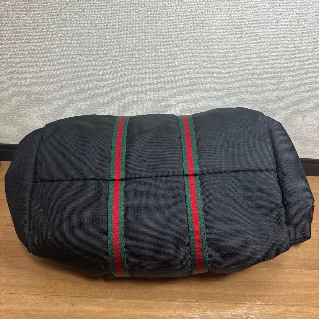 GUCCI テクノキャンバス　ダッフルバック　ボストンバック　シェリーライン　黒