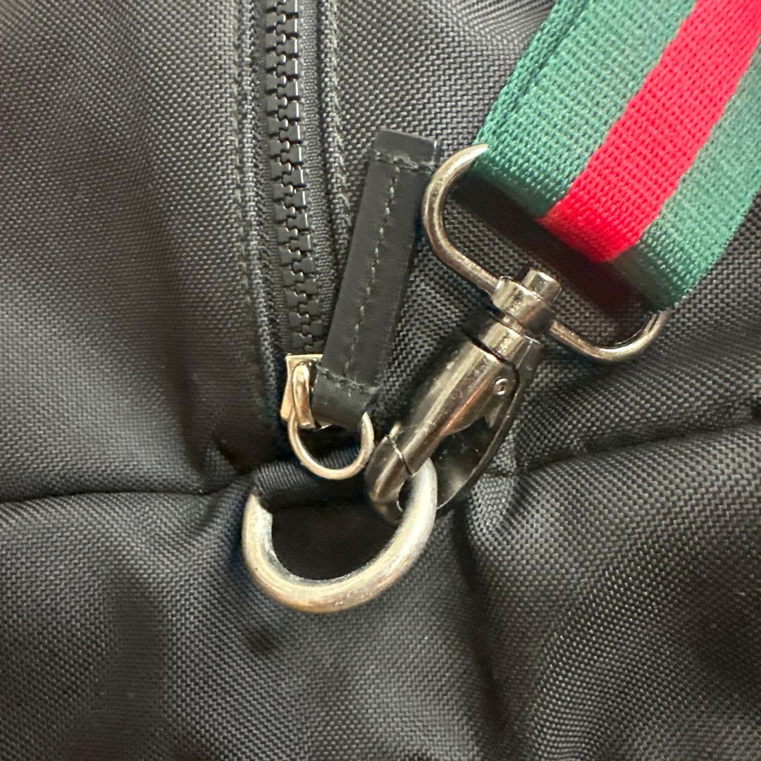 GUCCI テクノキャンバス　ダッフルバック　ボストンバック　シェリーライン　黒