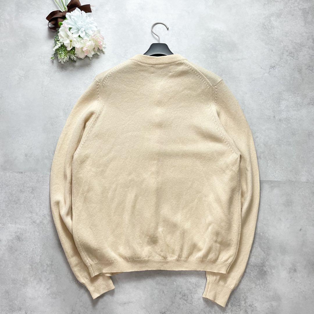 カシミヤ100%✨バランタイン カーディガン ベージュ サイズ44 金ボタン