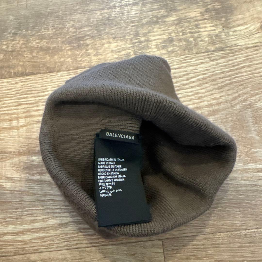 balenciaga ブラウンニット帽