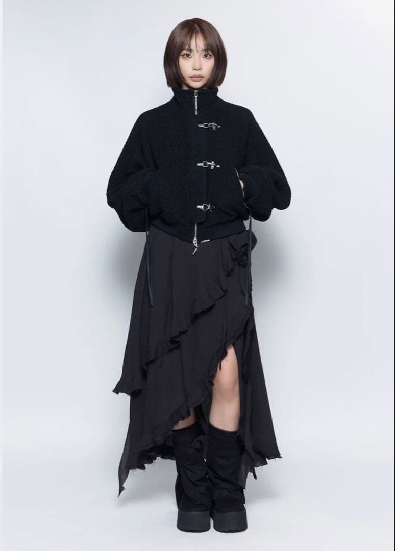 け*n様 theredthread S flow rose skirt　Ꮇ　bl