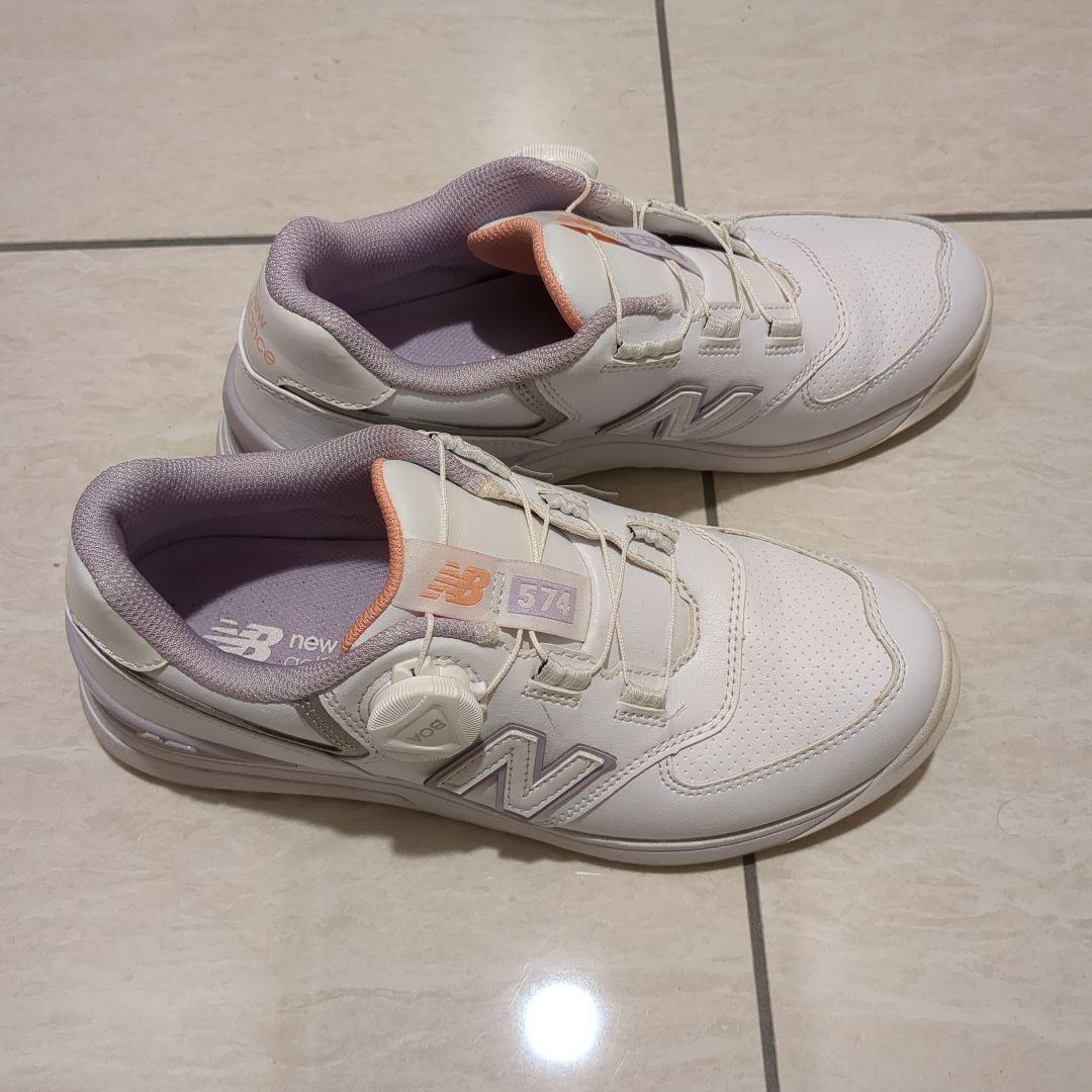New Balance ゴルフシューズ ホワイト/パープル