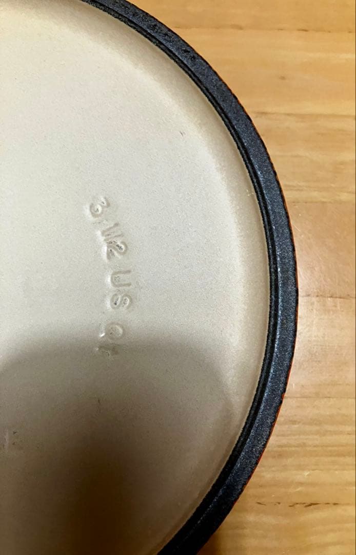 LE CREUSET オレンジ 両手鍋 22センチ