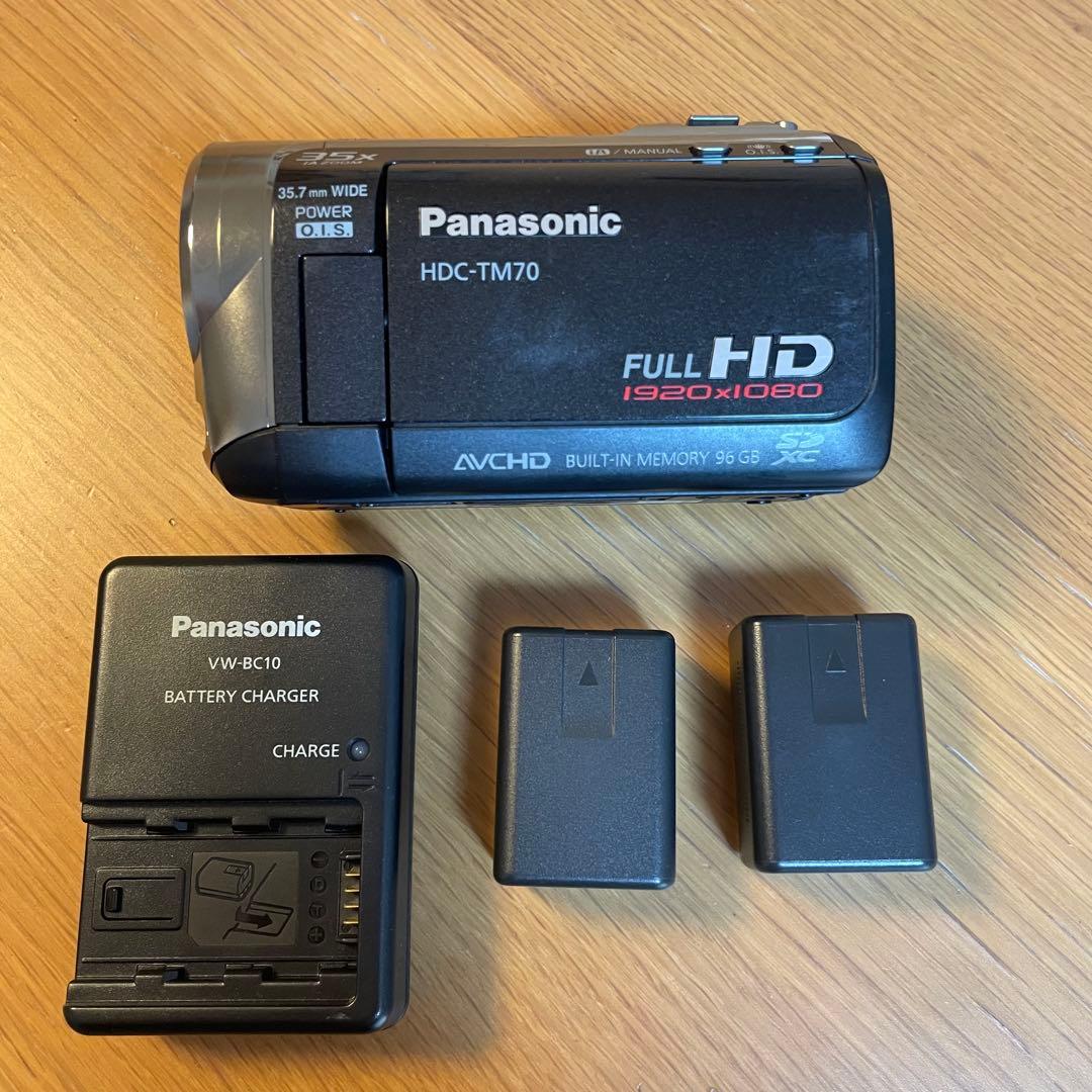Panasonic HDC-TM70 本体 充電器 バッテリー付