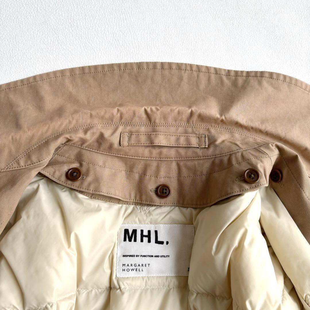 MHL＊ステンカラーコート　ロング　インナーダウン付き　ベージュ　サイズⅠ