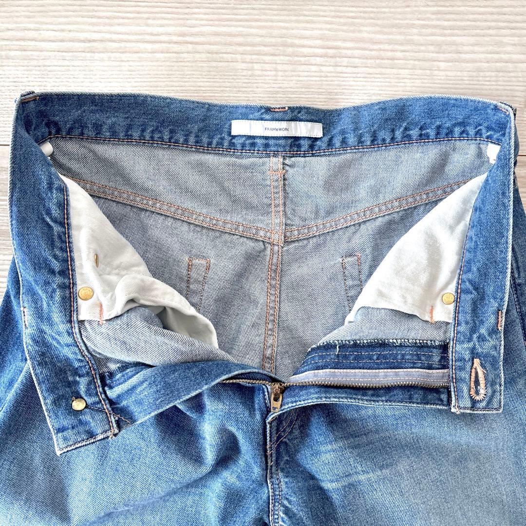 FRAMeWORK フレームワーク ストレートデニムパンツ 40 ブルー