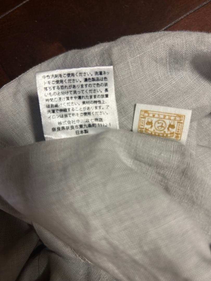 麻布Tシャツ 中川政七商店　リネン グレー
