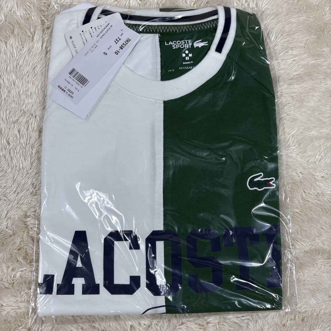 LACOSTE ラコステ アシンメトリー ドライ Tシャツ 半袖 サイズ 5