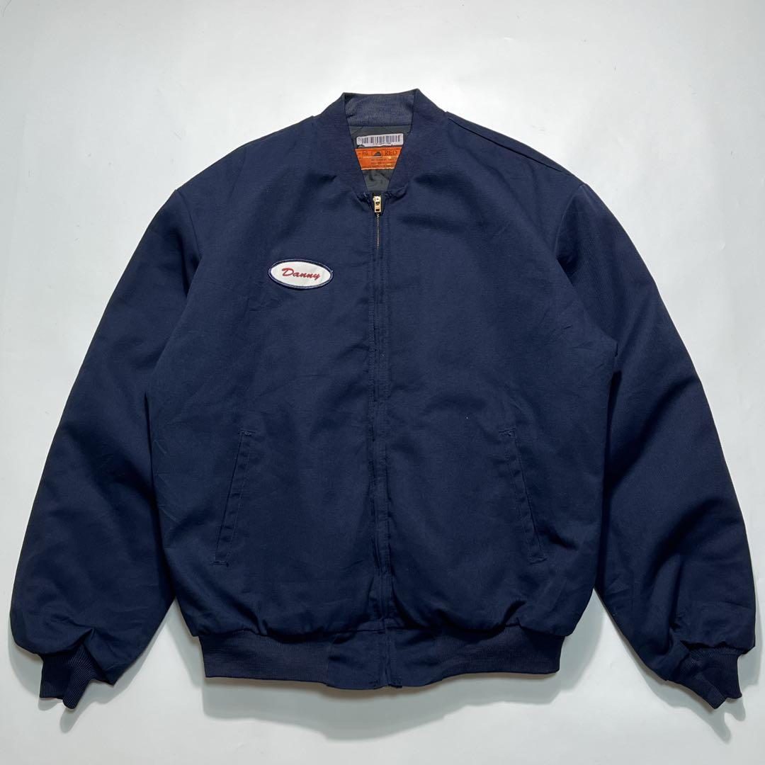 90s レッドキャップ USA製 MA1型 ワークジャケット L 紺 7932