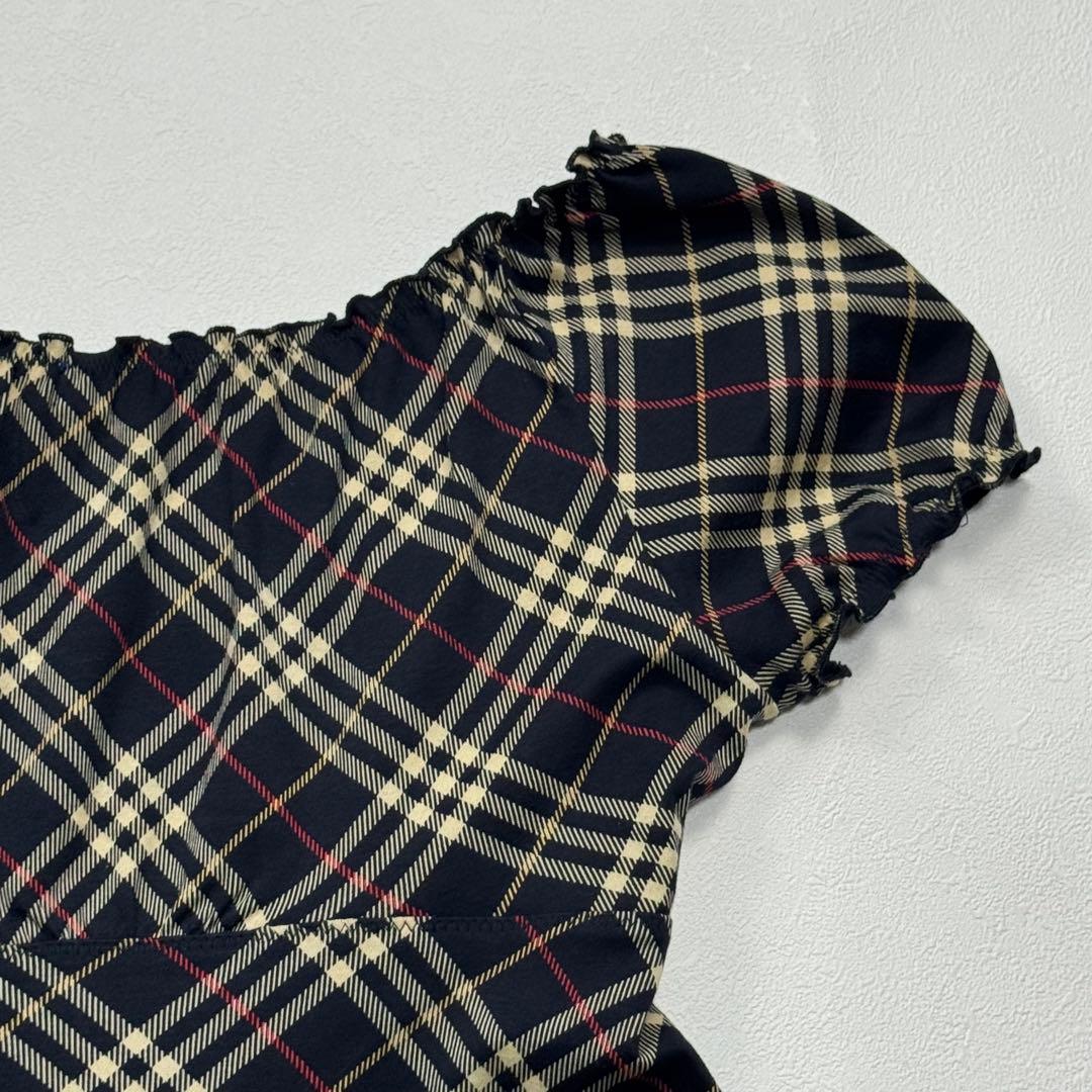 BURBERRY BLUE LABEL トップス チェック リボン ホースロゴ