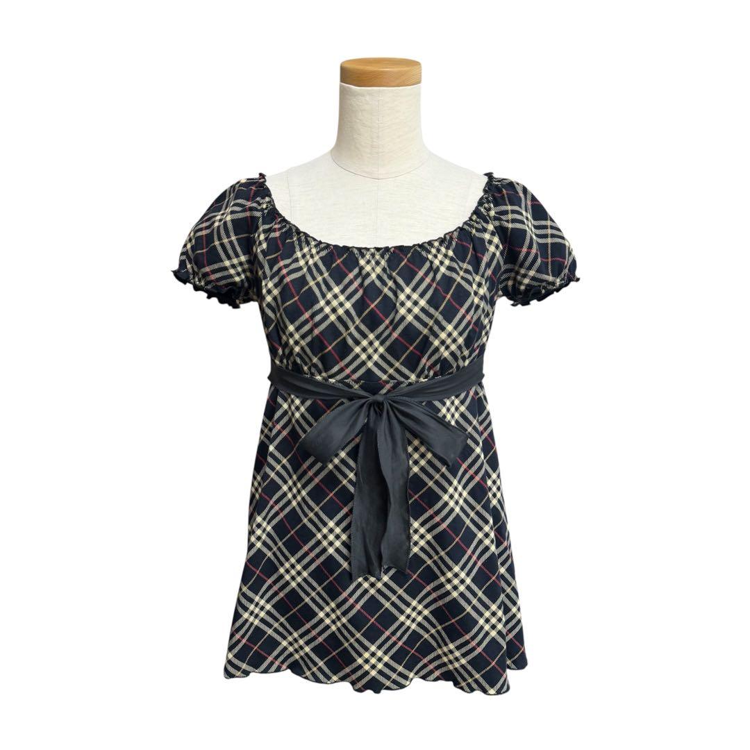 BURBERRY BLUE LABEL トップス チェック リボン ホースロゴ