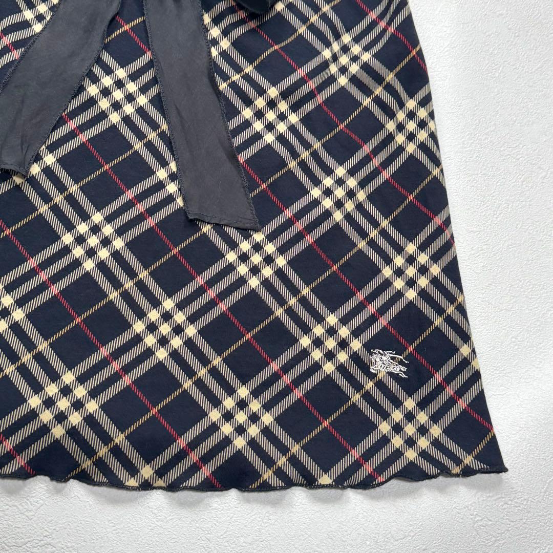 BURBERRY BLUE LABEL トップス チェック リボン ホースロゴ