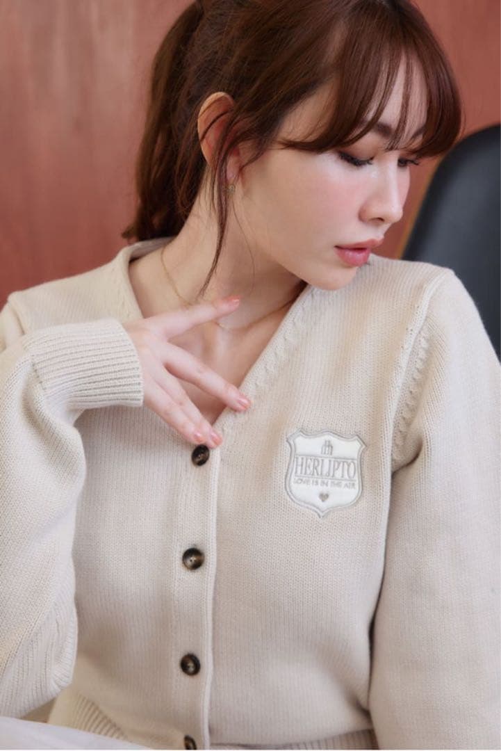 ハーリップトゥ♡Be Mine Emblem Knit Cardigan