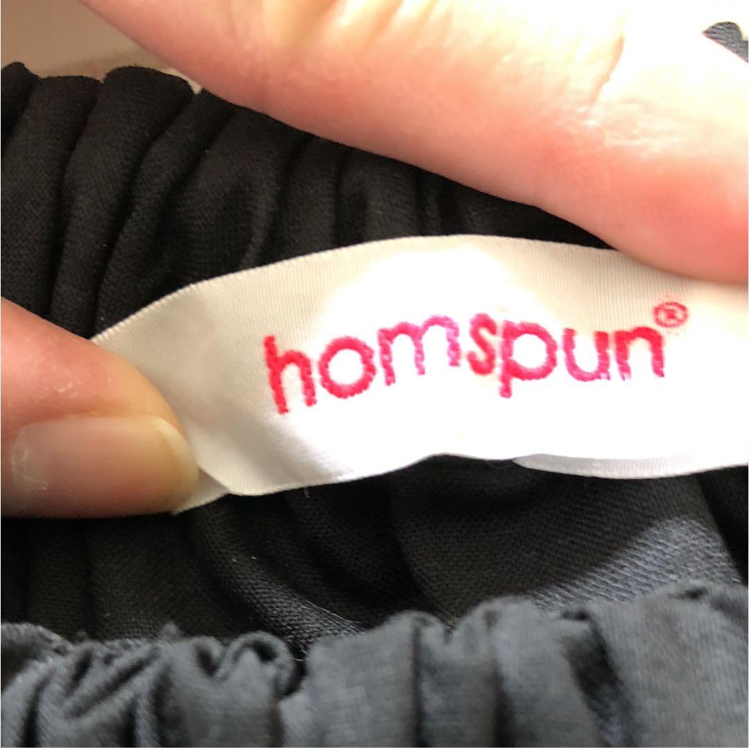 homspunギャザーワンピース