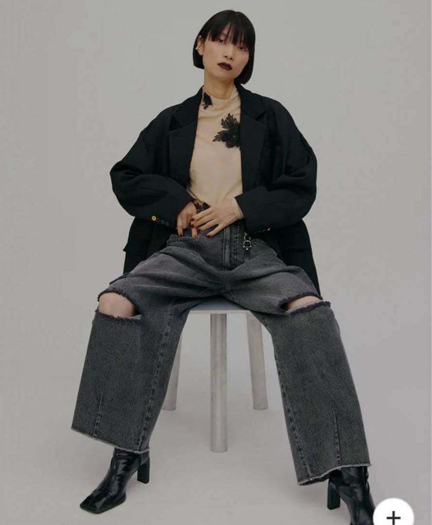 AMERI RIB SWITCHING OVER JACKETブラックF新品