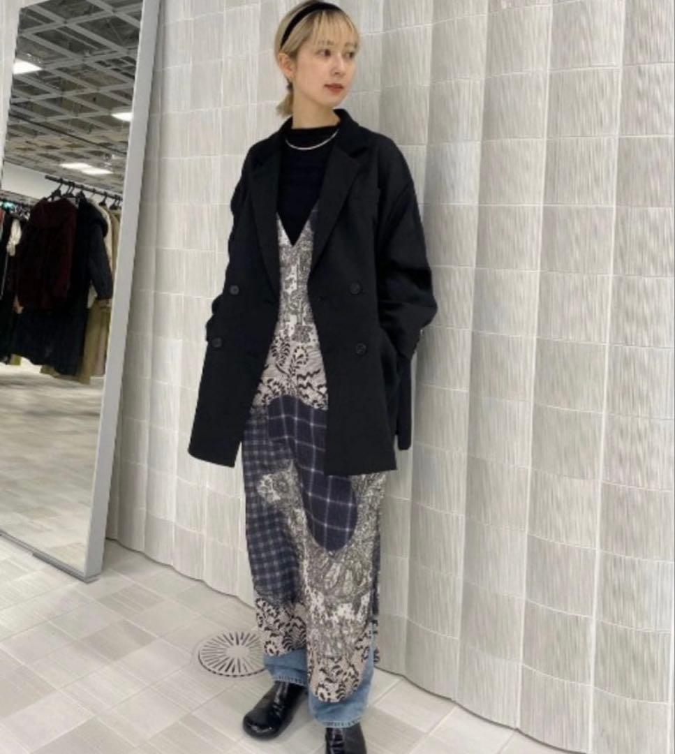 AMERI RIB SWITCHING OVER JACKETブラックF新品