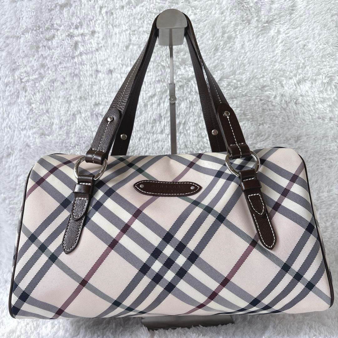 美品✨BURBERRY BLUE LABEL　ミニボストン　ノバチェック　ピンク