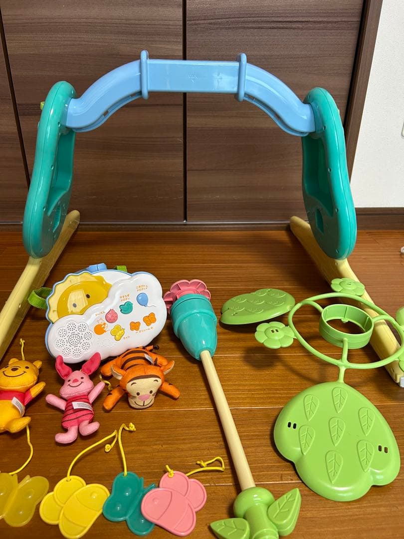 美品】プーさん えらべる回転6wayジムにへんしんメリー