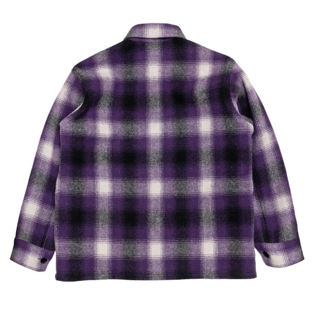 トップス SUBCULTURE OMBRE CHECK JACKET / PURPLE