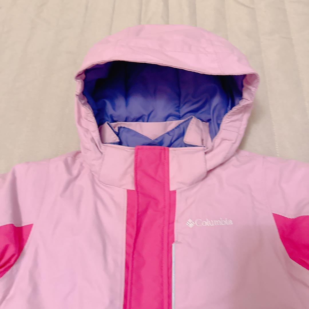 Columbia コロンビア　ピンク スキーウェア 3T キッズ スノースーツ