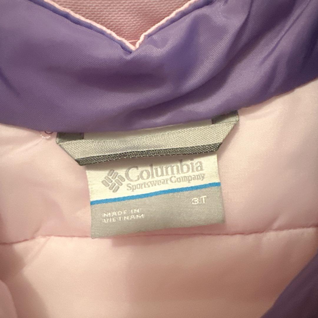 Columbia コロンビア　ピンク スキーウェア 3T キッズ スノースーツ